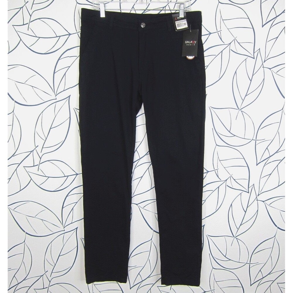 GALAXY By HARVIC Navy Blue Flex Stretch Chino Pants, Men's Size 32x32 New!